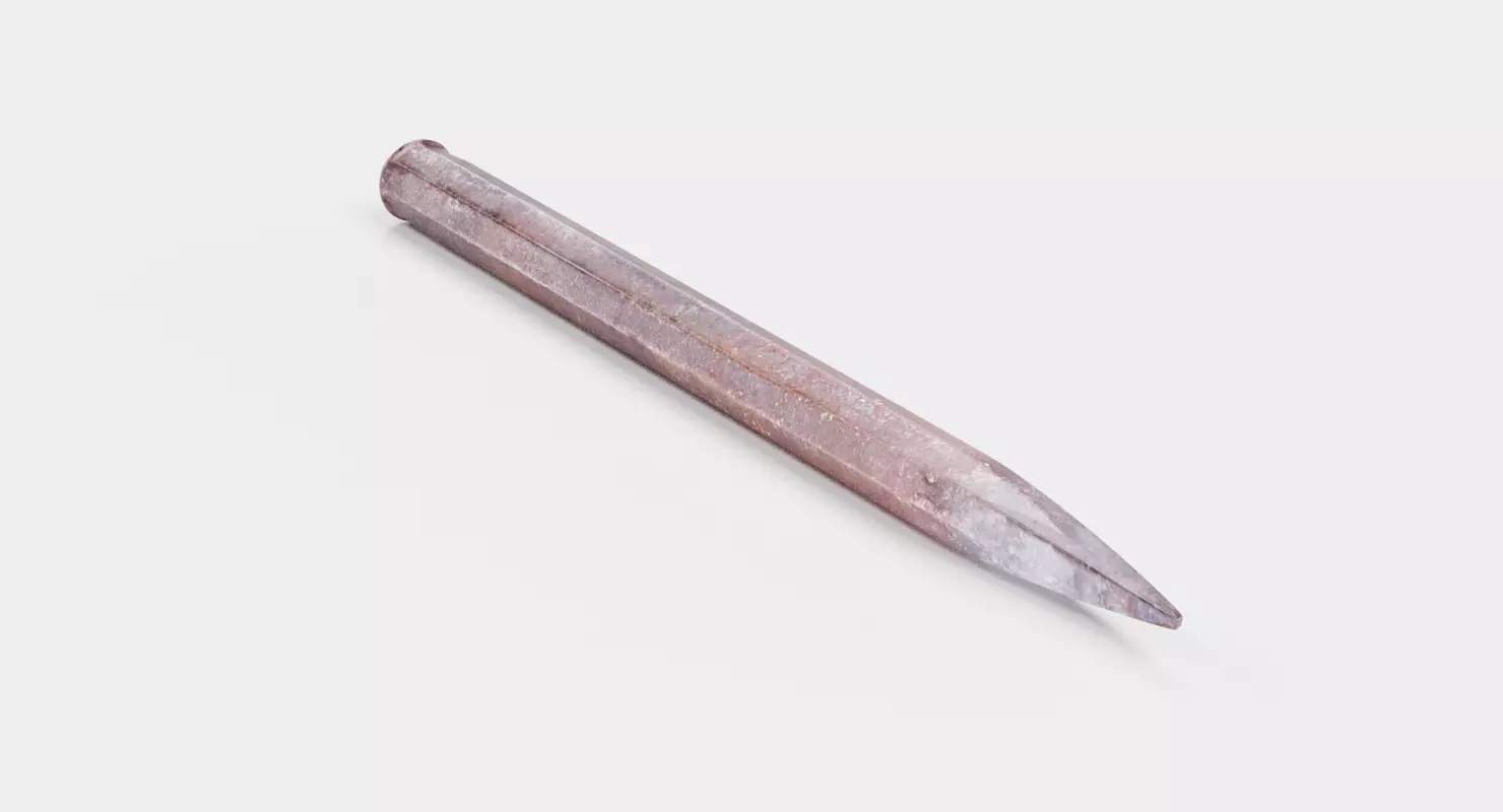 Stonemason Tool V5 - Worn Stone Carving Point Chisel 3D model