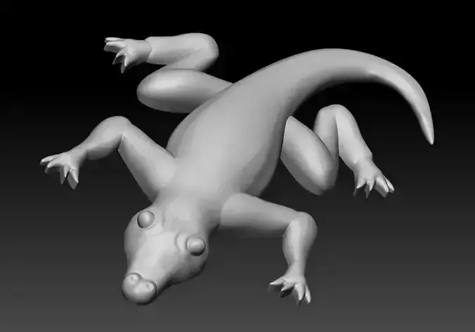 Crocodile Pendant 3D Printable Model