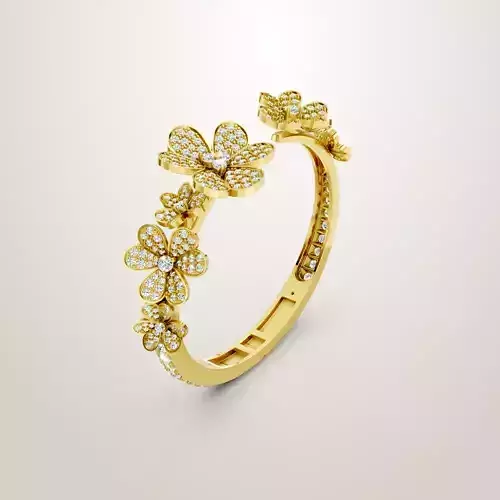 Van Cleef and Arpels Frivole Medium ston bangle