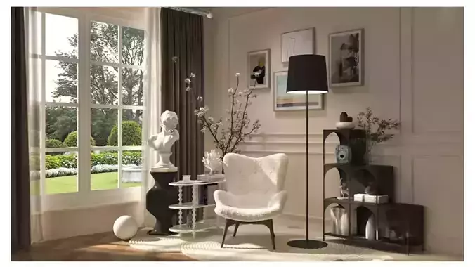 French style living room for leisure