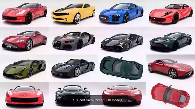 10 Super Cars Pack 01