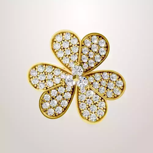 Frivole clip pendant very large model van cleef arpels