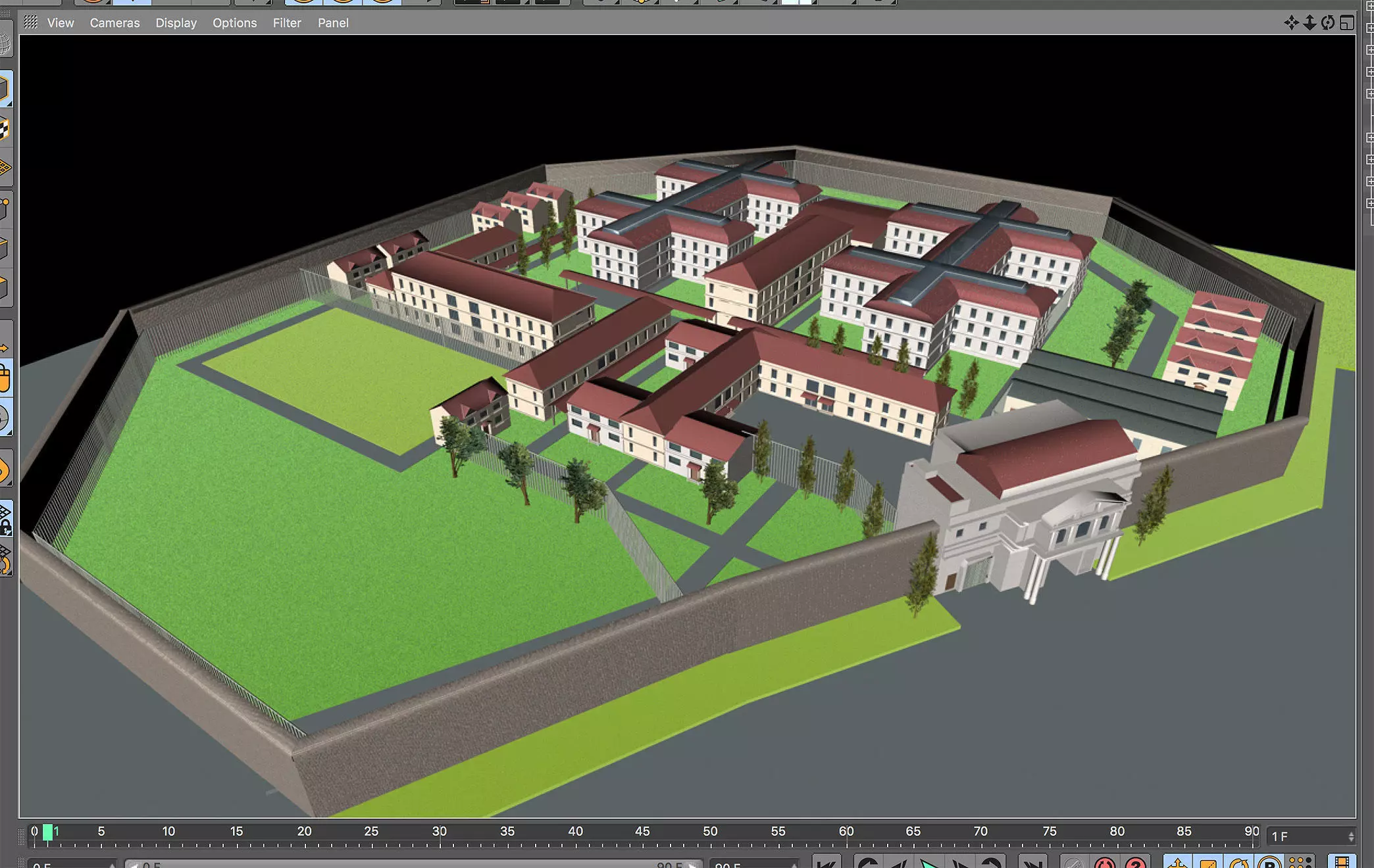 Prison layout 3D model_0