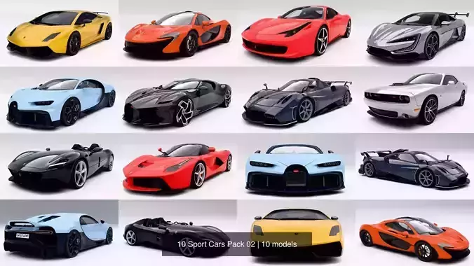 10 Super Cars Pack 02