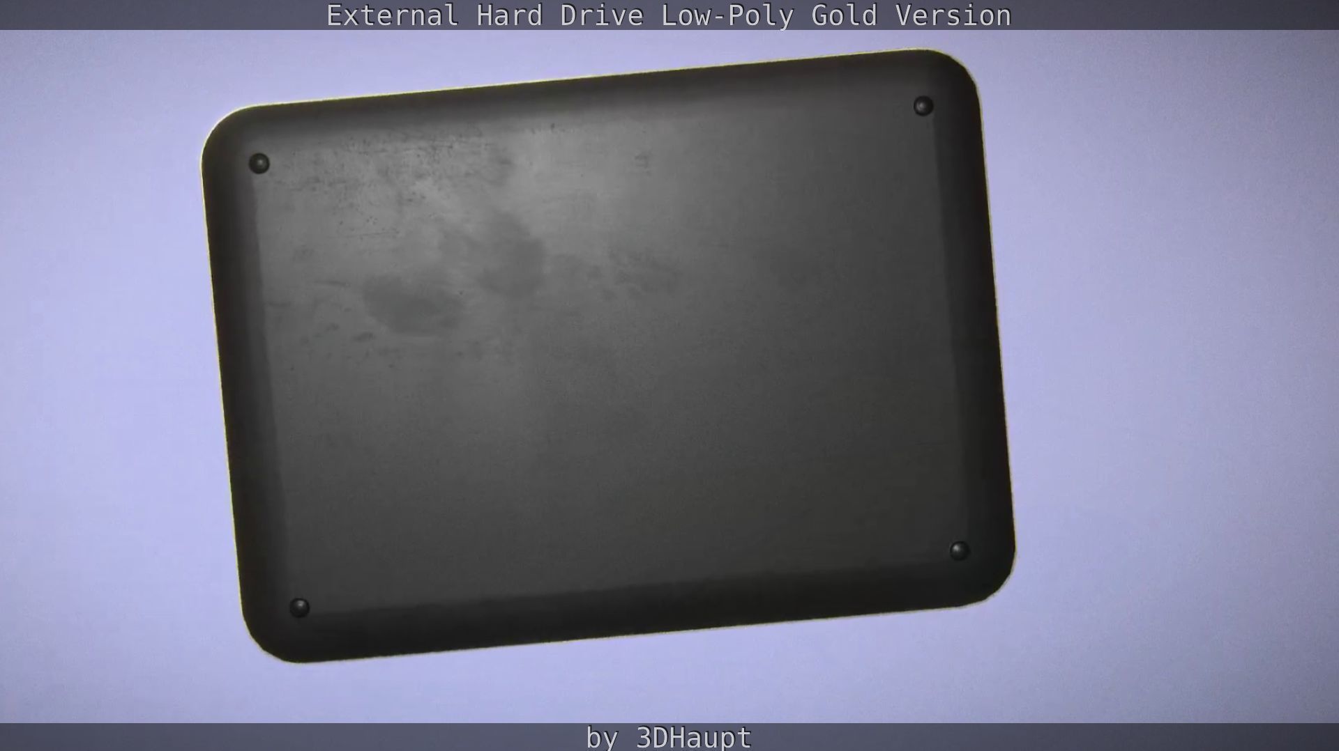 External Hard Drive Low Poly Gold Version  - Gameready - PBR  Low-poly 3D model_90