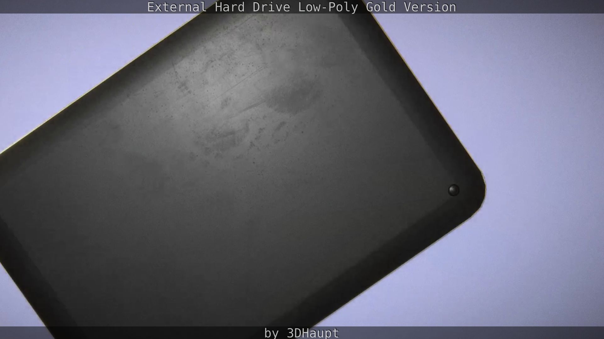 External Hard Drive Low Poly Gold Version  - Gameready - PBR  Low-poly 3D model_88