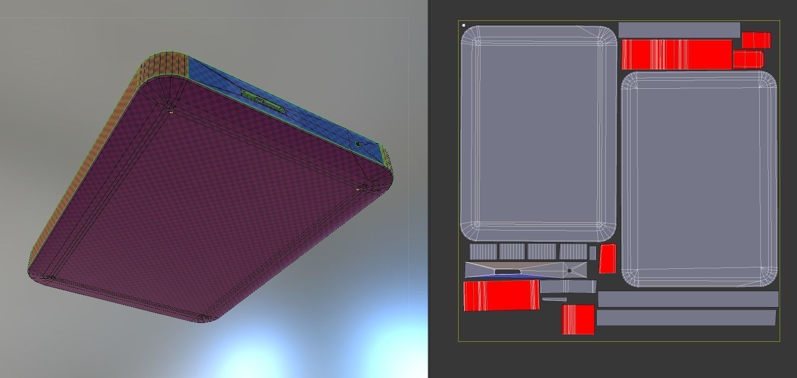 External Hard Drive Low Poly Gold Version  - Gameready - PBR  Low-poly 3D model_16