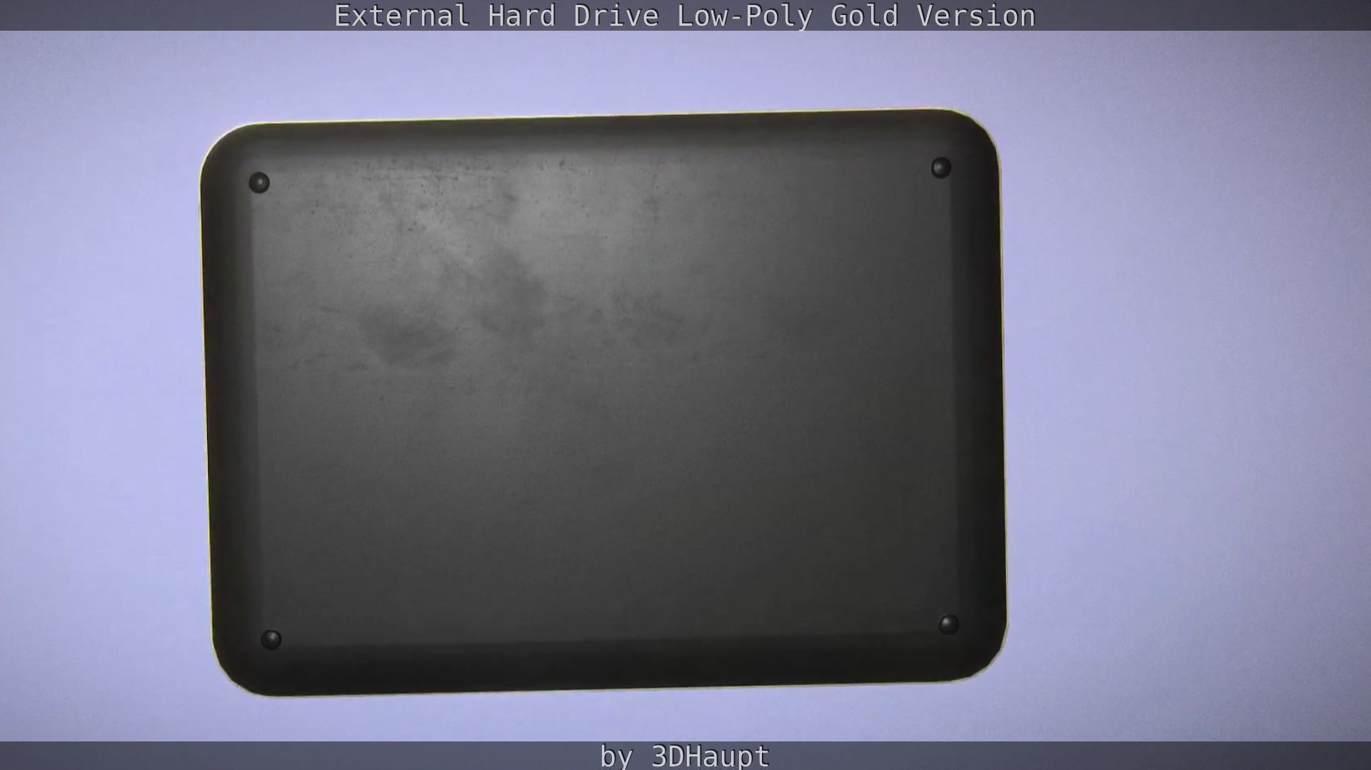 External Hard Drive Low Poly Gold Version  - Gameready - PBR  Low-poly 3D model_91