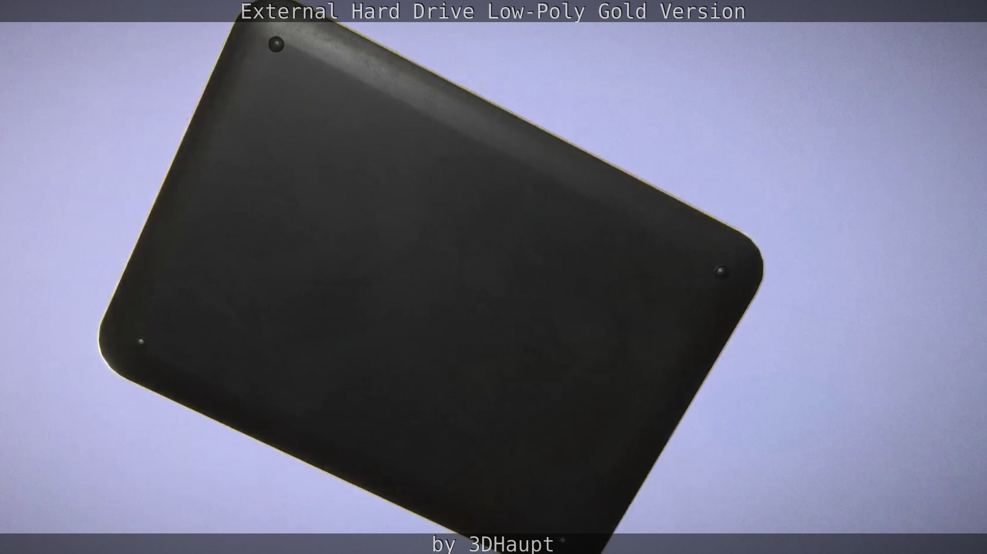 External Hard Drive Low Poly Gold Version  - Gameready - PBR  Low-poly 3D model_93