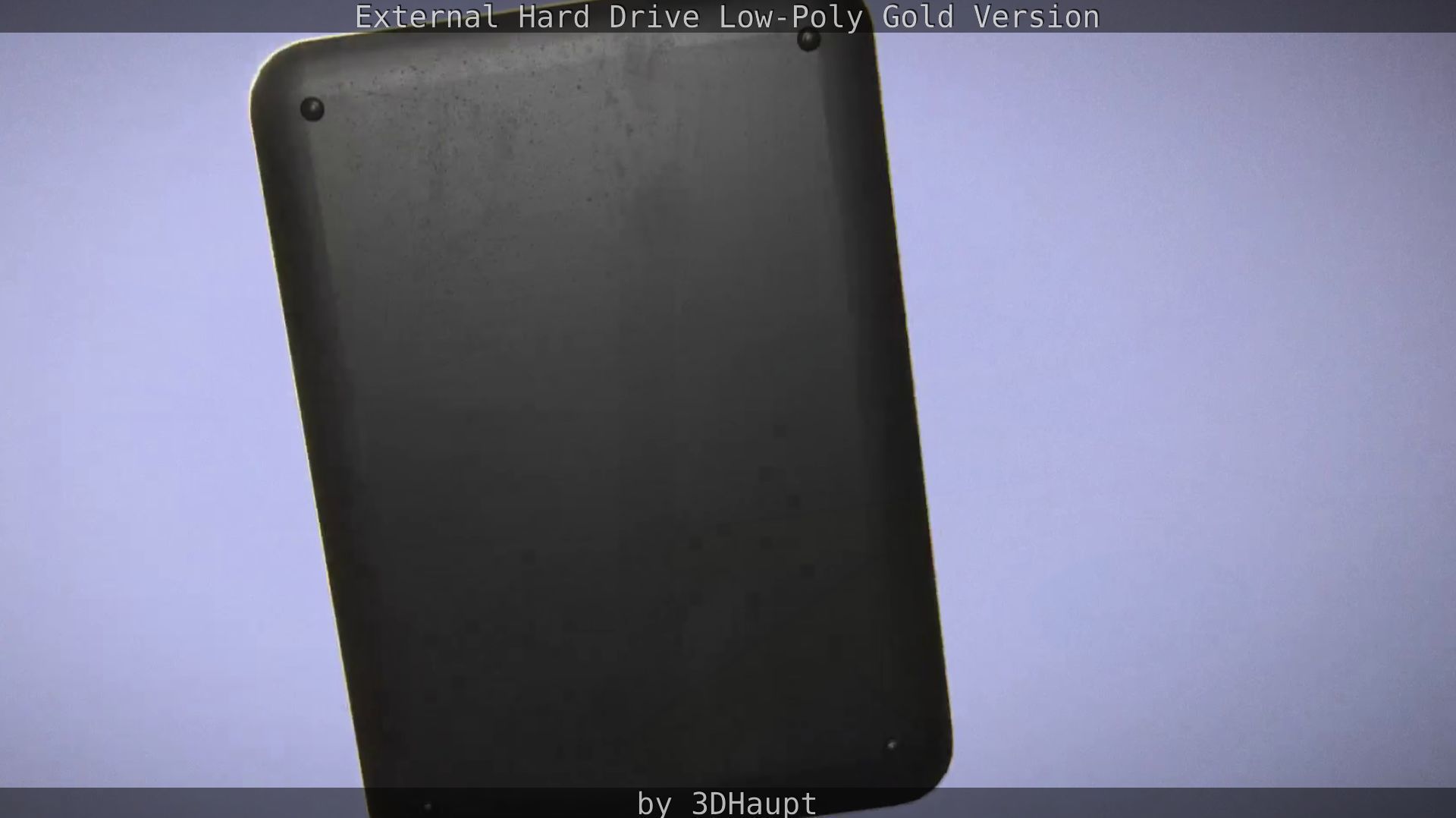External Hard Drive Low Poly Gold Version  - Gameready - PBR  Low-poly 3D model_94