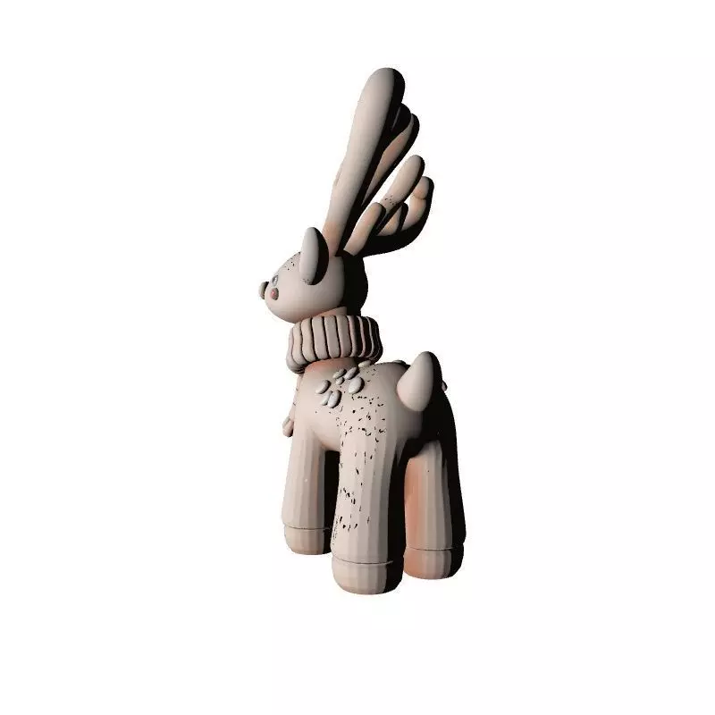 Christmas Deer 3D Printable Model 3D print model