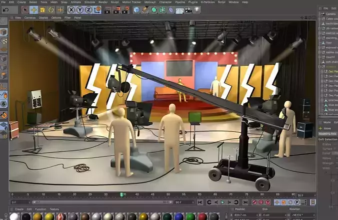 Tiswas TV Studio 3D model