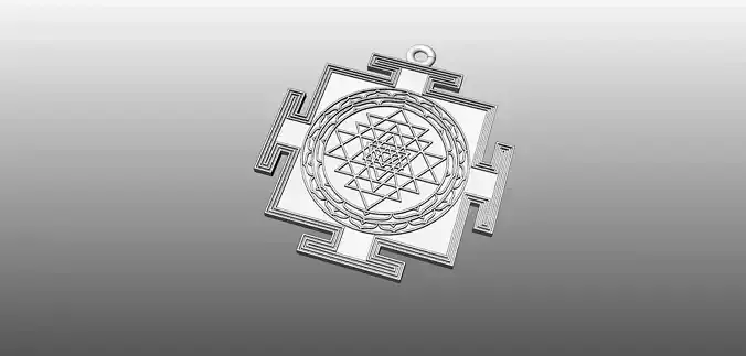 Pendant Sri Yantra Free 3D print model