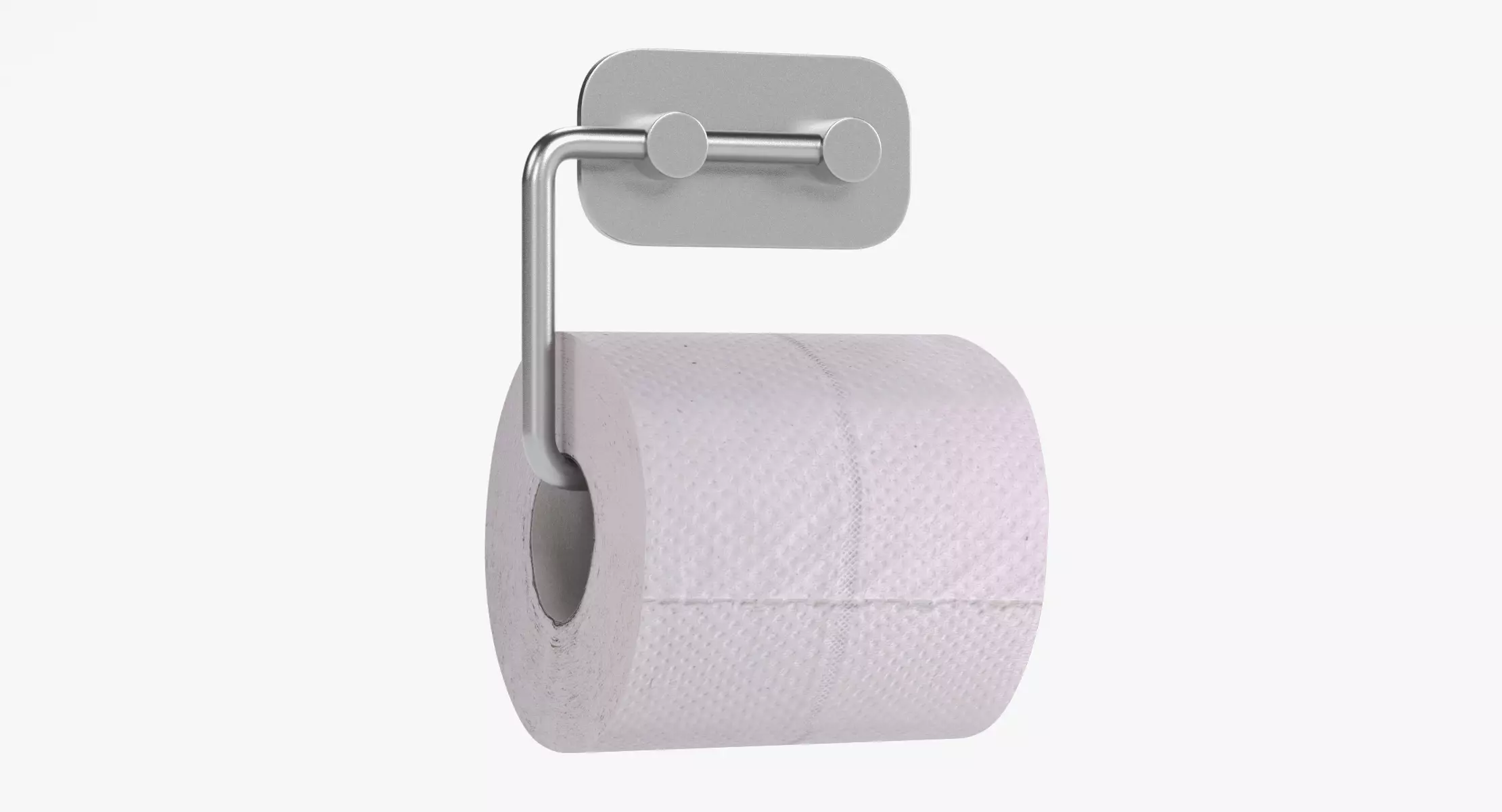 Toilet Paper with Holder V1 - Wall Mounted Tissue Roll 3D model