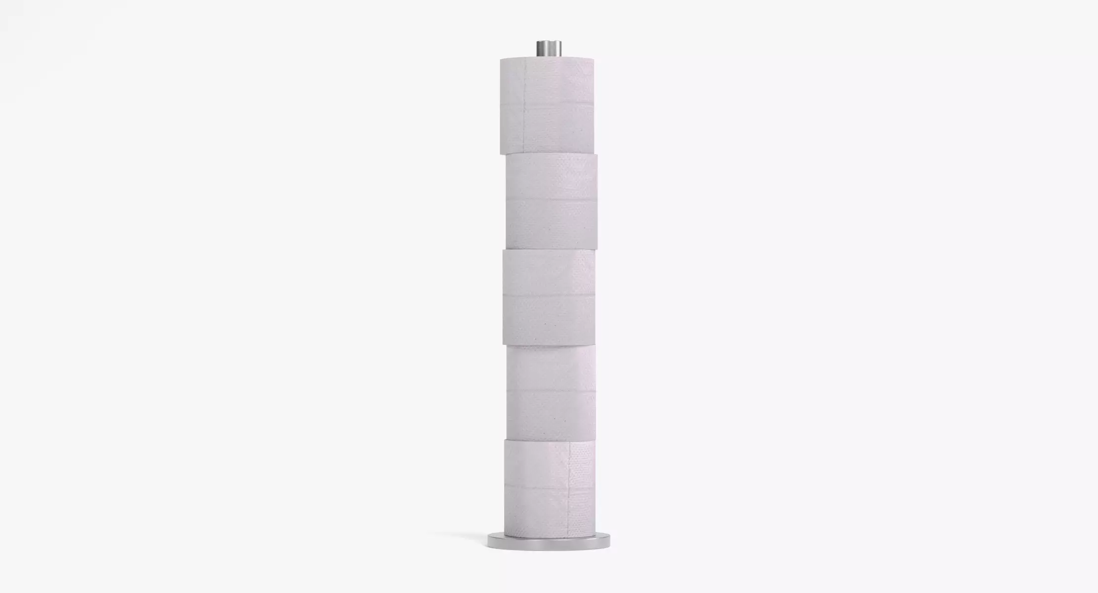 Toilet Paper with Holder V2 - Vertical Tissue Roll Stand 3D model