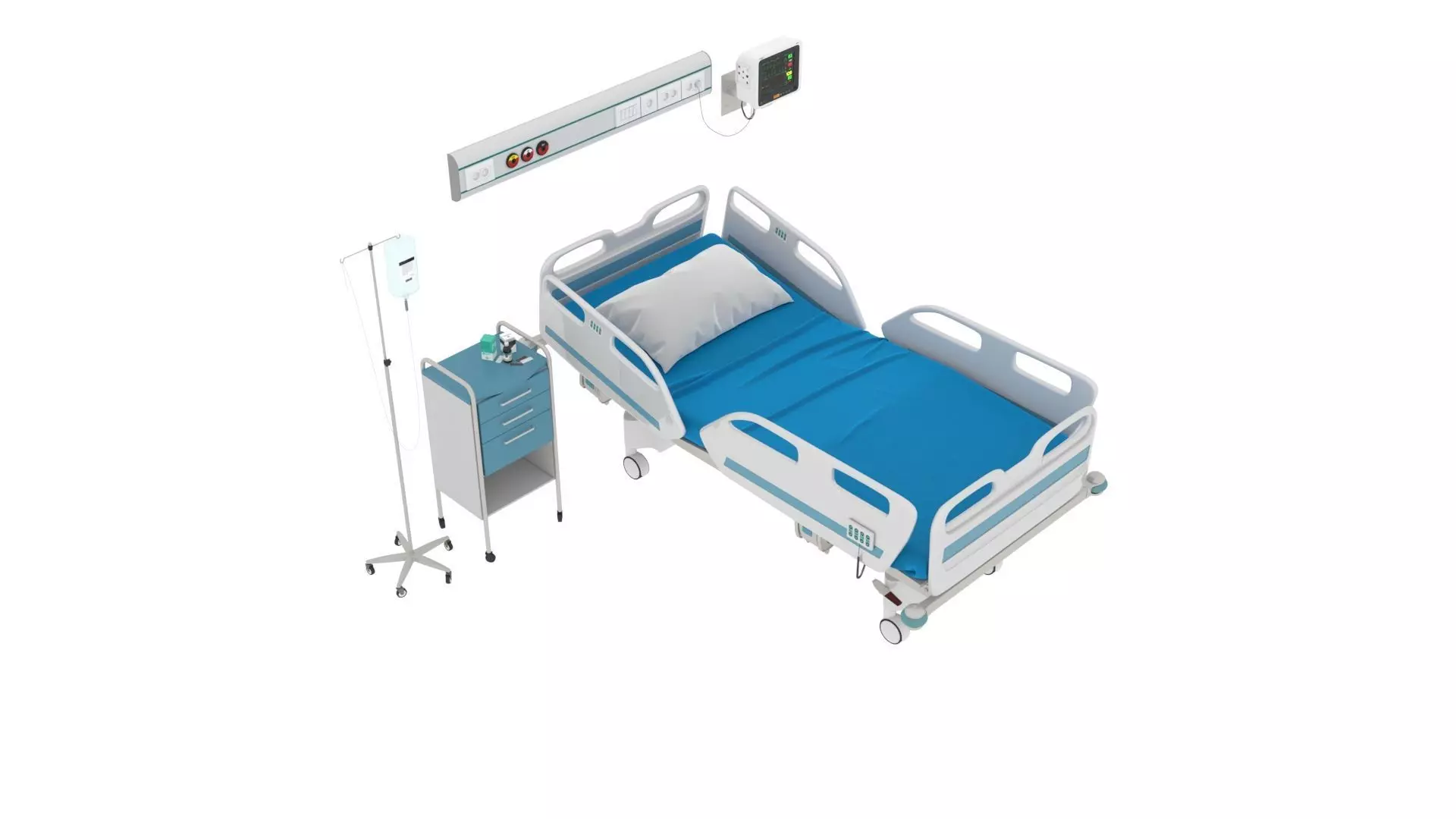 Electrical Five Function Bed 3D model