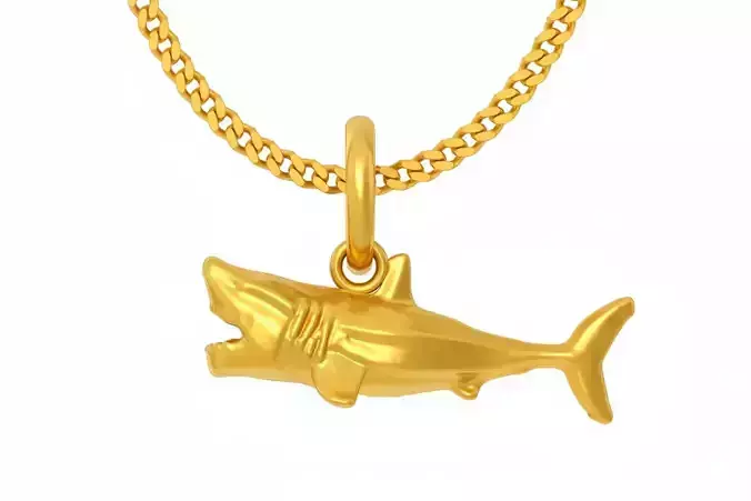 Shark pendant charms - one inch pendant
