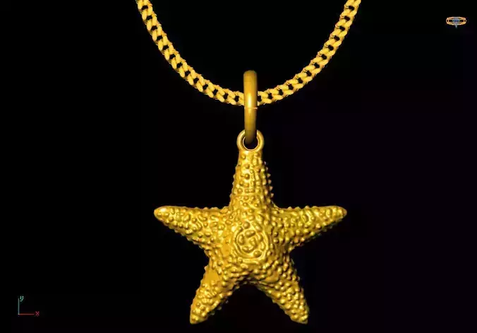Star fish pendant charms - one inch pendant