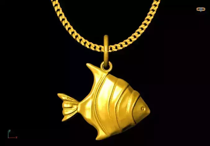 Fish pendant charms - one inch pendant