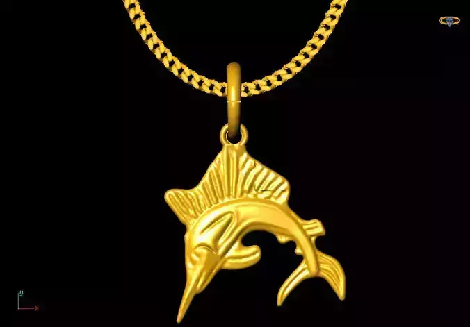 Fish pendant charms - one inch pendant