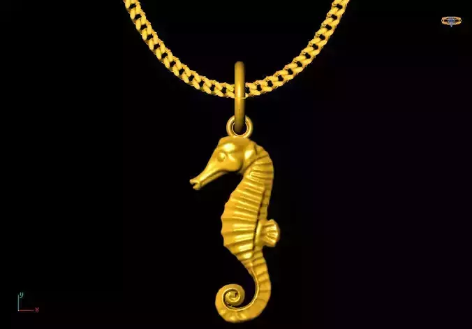 Sea horse pendant charms - one inch pendant