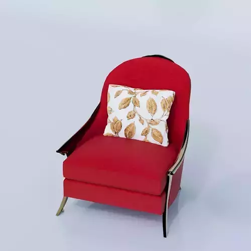 Luxury Armchair with Cushion for Interior Visualization