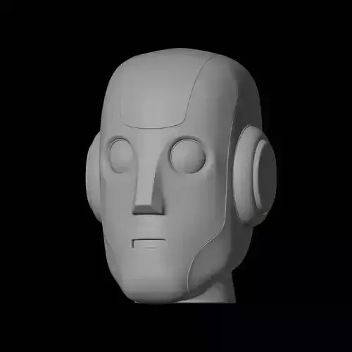 Robot Head Character Bust