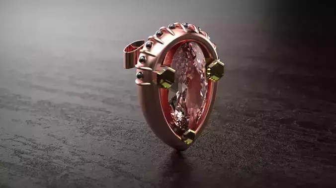 Earrings pear fashion women gold rose