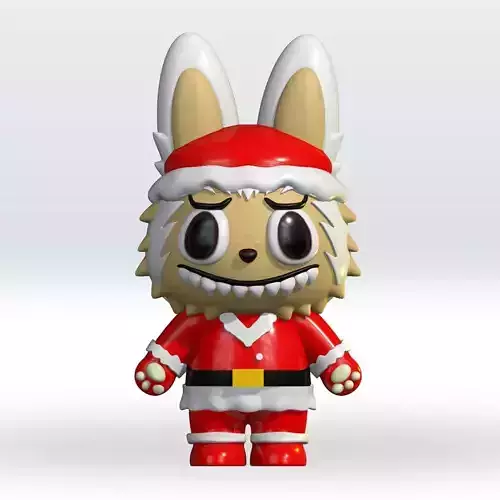 Labubu  Santa  Christma STL file 3D Model 3mf Multicolor Fanart
