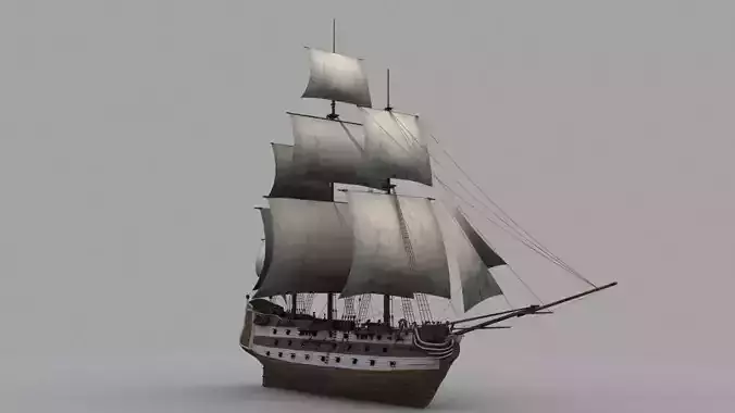 Frigate sailing ship