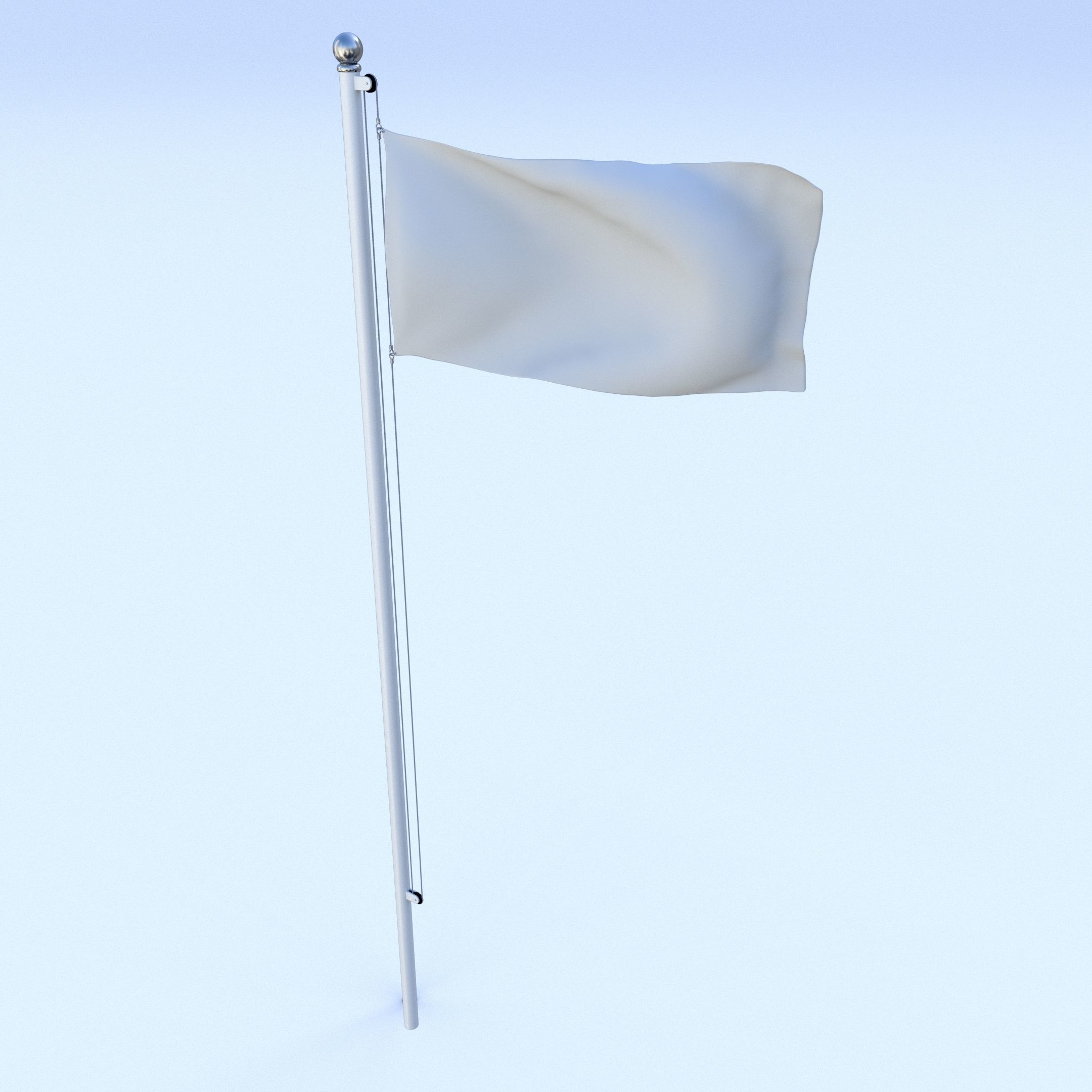 Animated Gabon Flag Low-poly 3D model_18