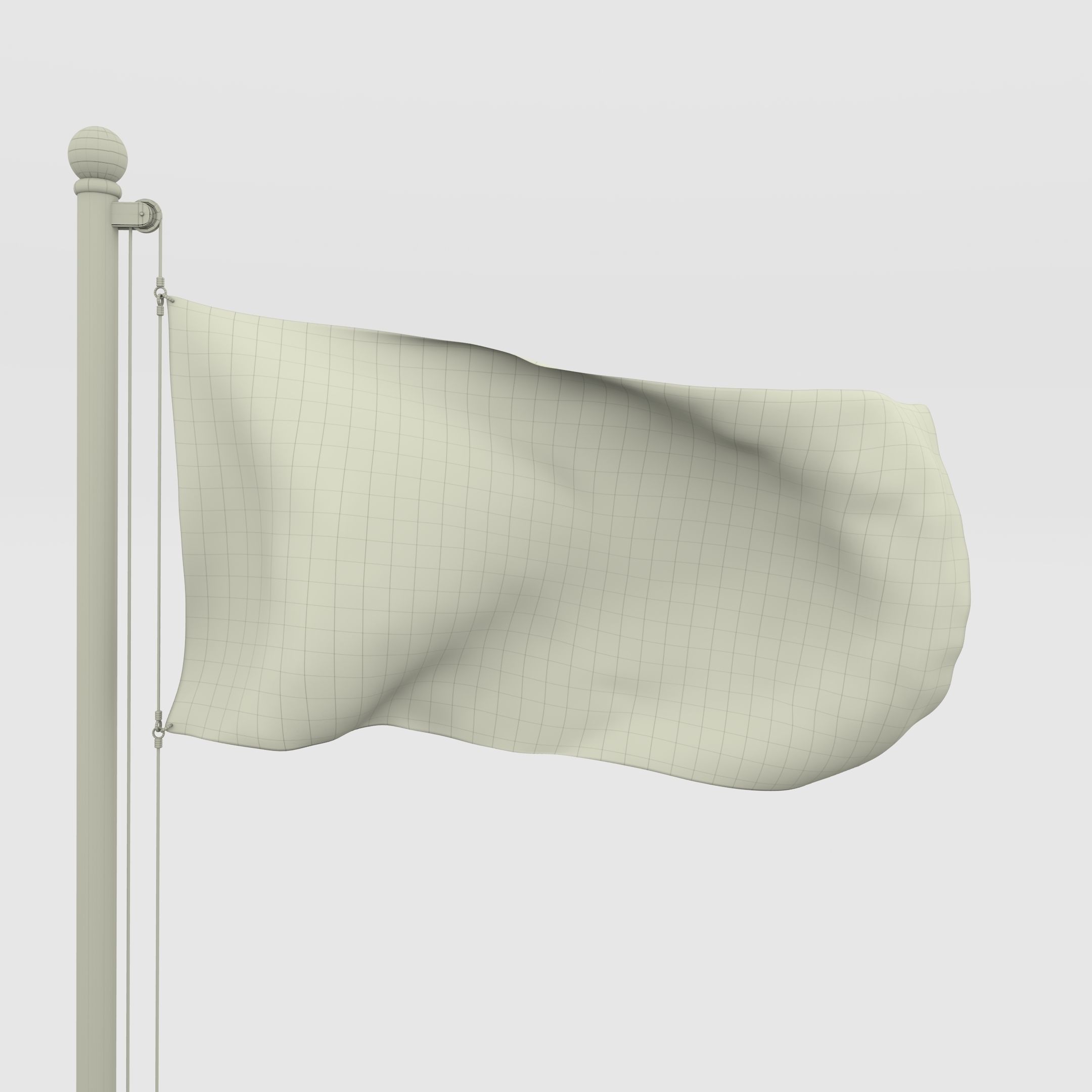 Animated Gabon Flag Low-poly 3D model_11