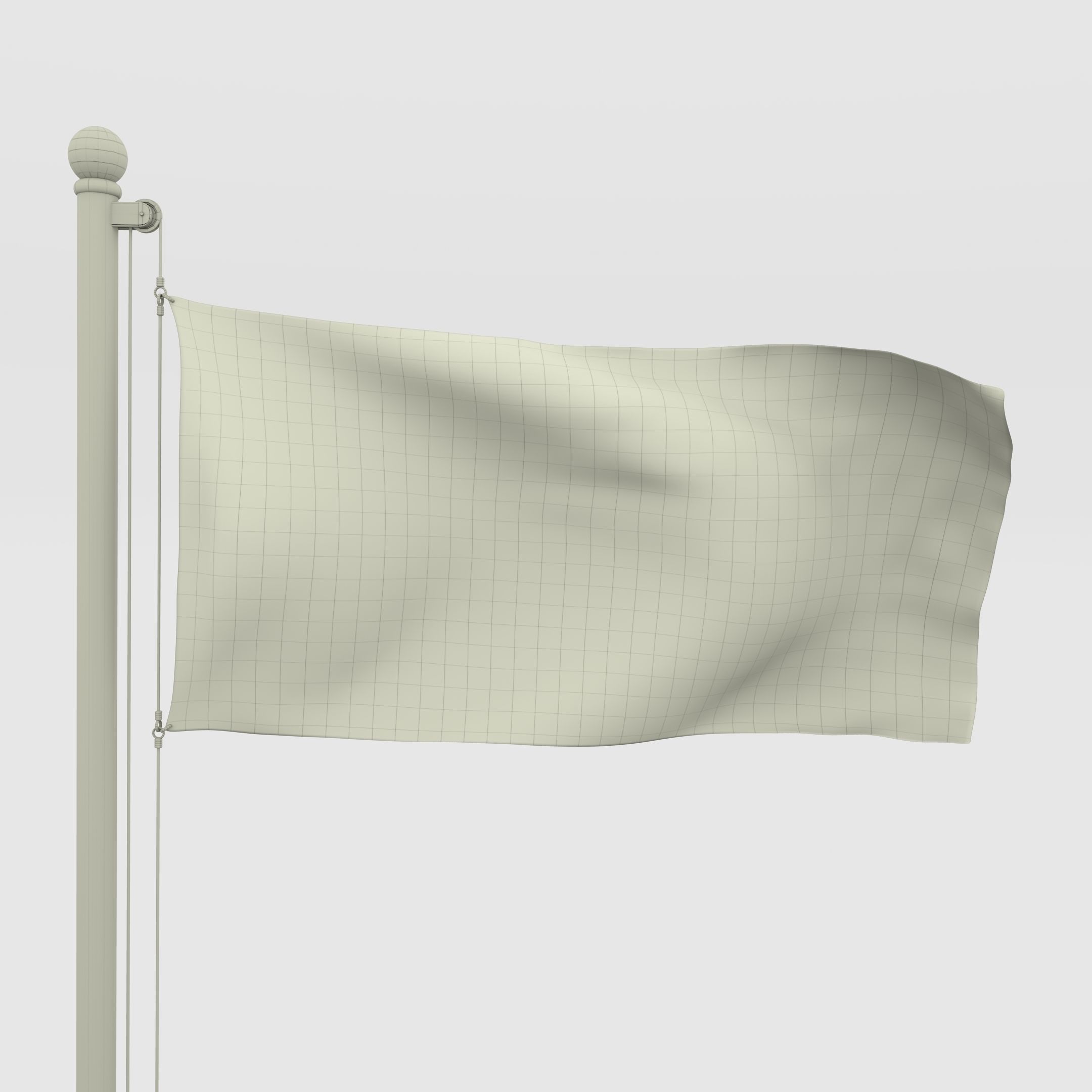 Animated Gabon Flag Low-poly 3D model_21