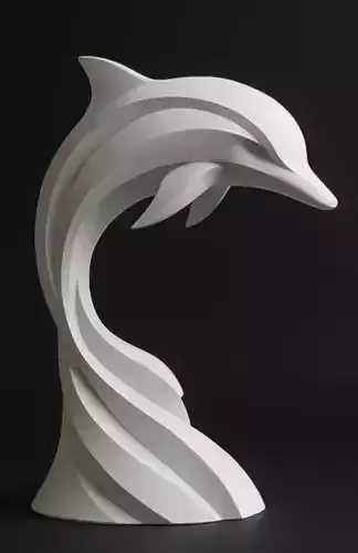 Modern Dolphin Sculpture