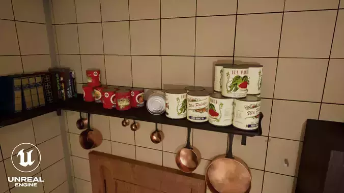 Food Can Set  Low-poly 3D model 5