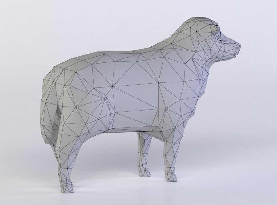 SHEEPS 3D MODEL sheep Low-poly 3D model_5