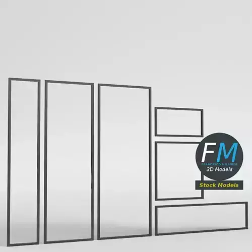 Storefront windows set