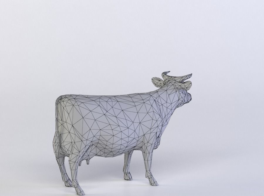 FRISIANS 3D MODEL cow Low-poly 3D model_5