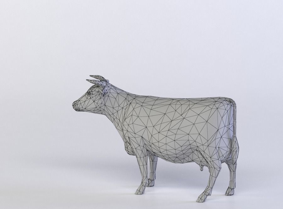 FRISIANS 3D MODEL cow Low-poly 3D model_4