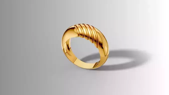 Golden Groove Ring