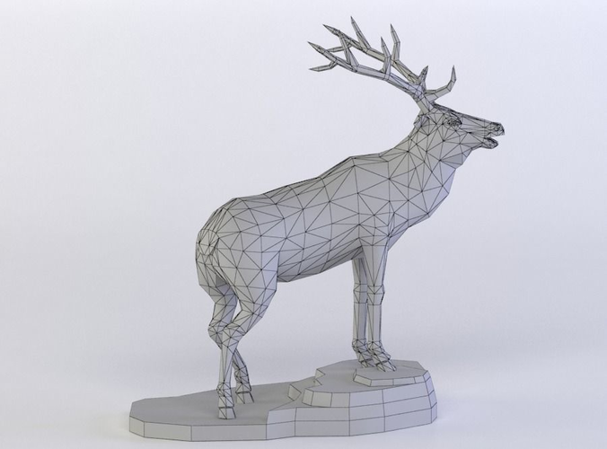 ELK SCULPTURE 3D MODEL