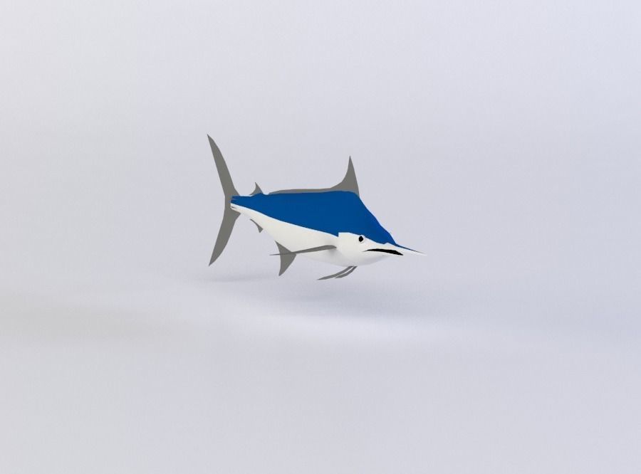 BLUE MARLIN 3D MODEL Low-poly 3D model_2