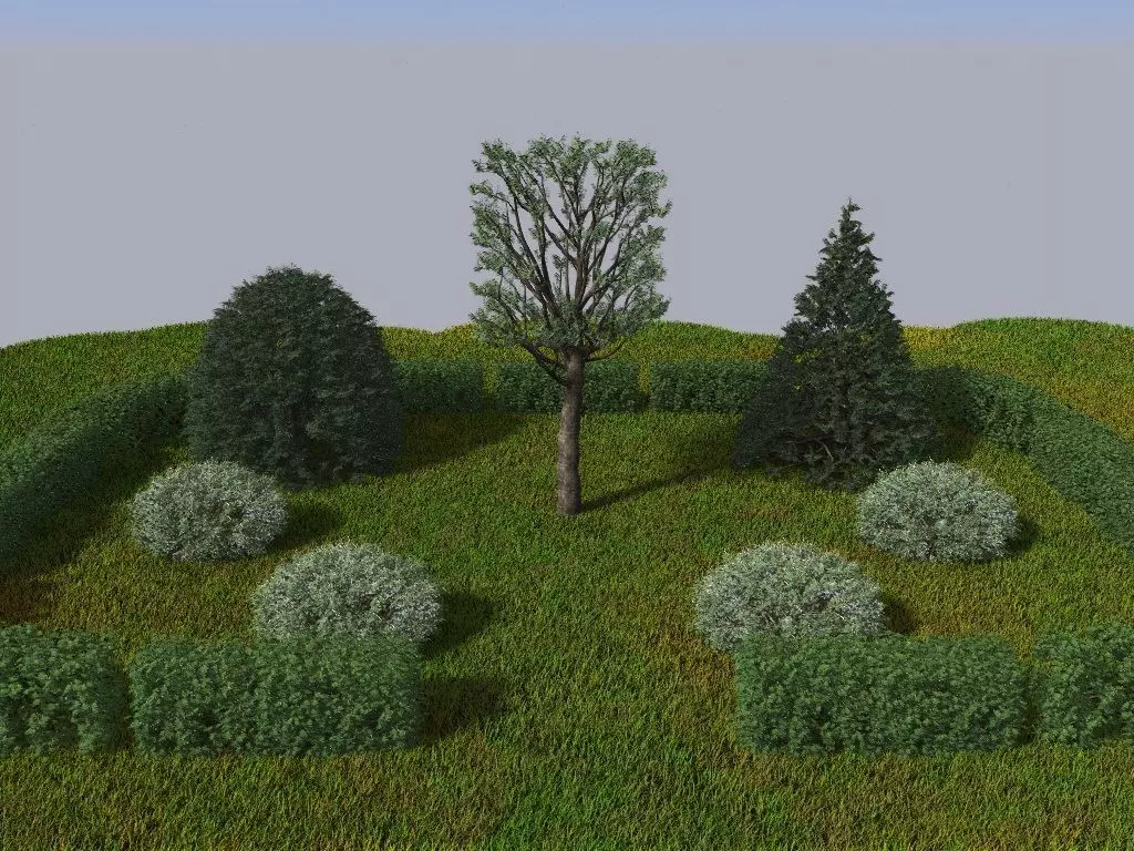 French Gardens 3D model_0