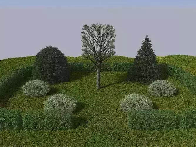 French Gardens 3D model