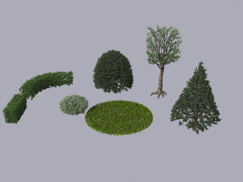 French Gardens 3D model_1