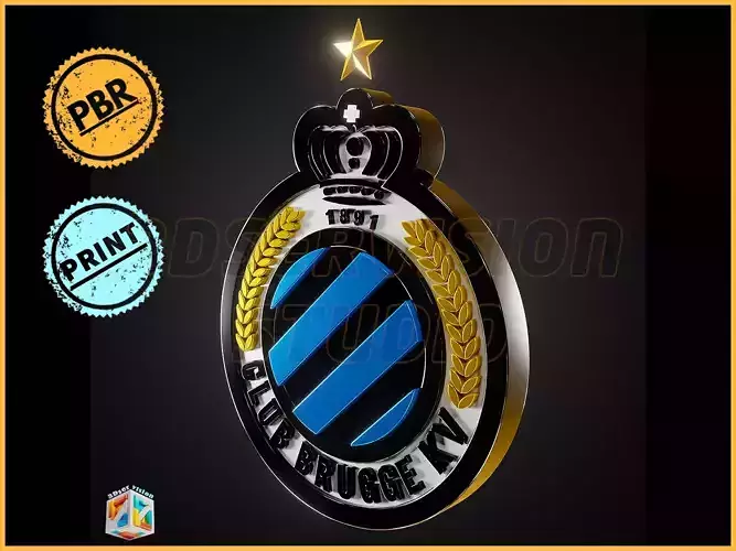 Club Brugge logo - Cinematic - 3D print