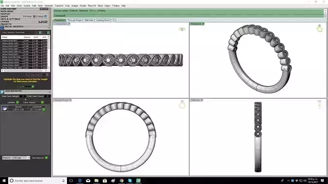 Small Round Bezel Set Diamond Stacking Ring 3DM