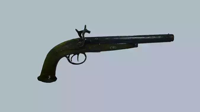High quality antique firearm 3D model