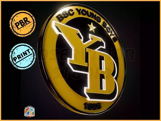 BSC Young Boys Bern logo - Cinematic - 3D print