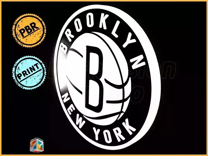 Brooklyn Nets logo - Cinematic - 3D print